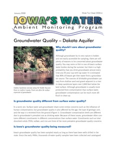 Groundwater Quality: Dakota Aquifer, 2008 - Iowa Publications Online